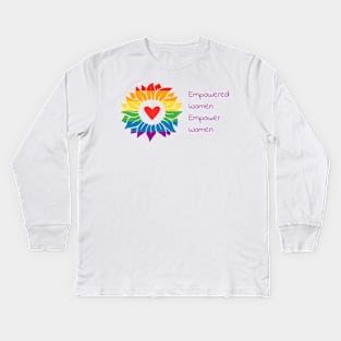 Empower Women Sunflower Kids Long Sleeve T-Shirt